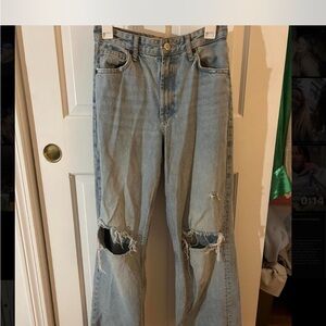 Zara Women’s high rise wide leg jeans size 4
